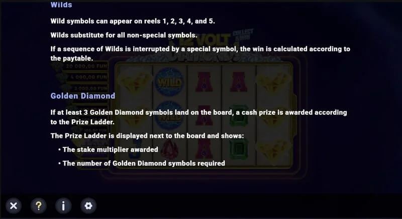 12 Volt Diamonds – skup Wild i isplativih simbola na mreži